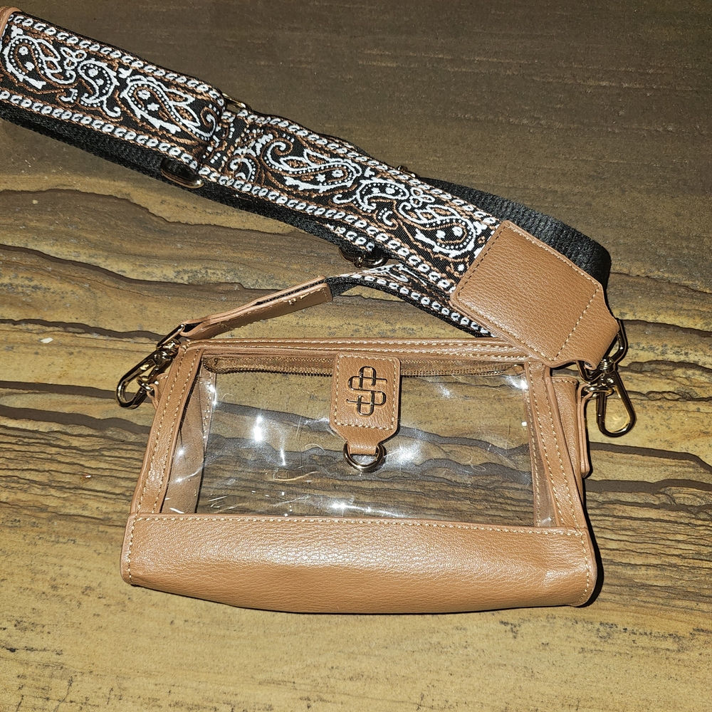 Simply Southern Tan Clear Crossbody Bag